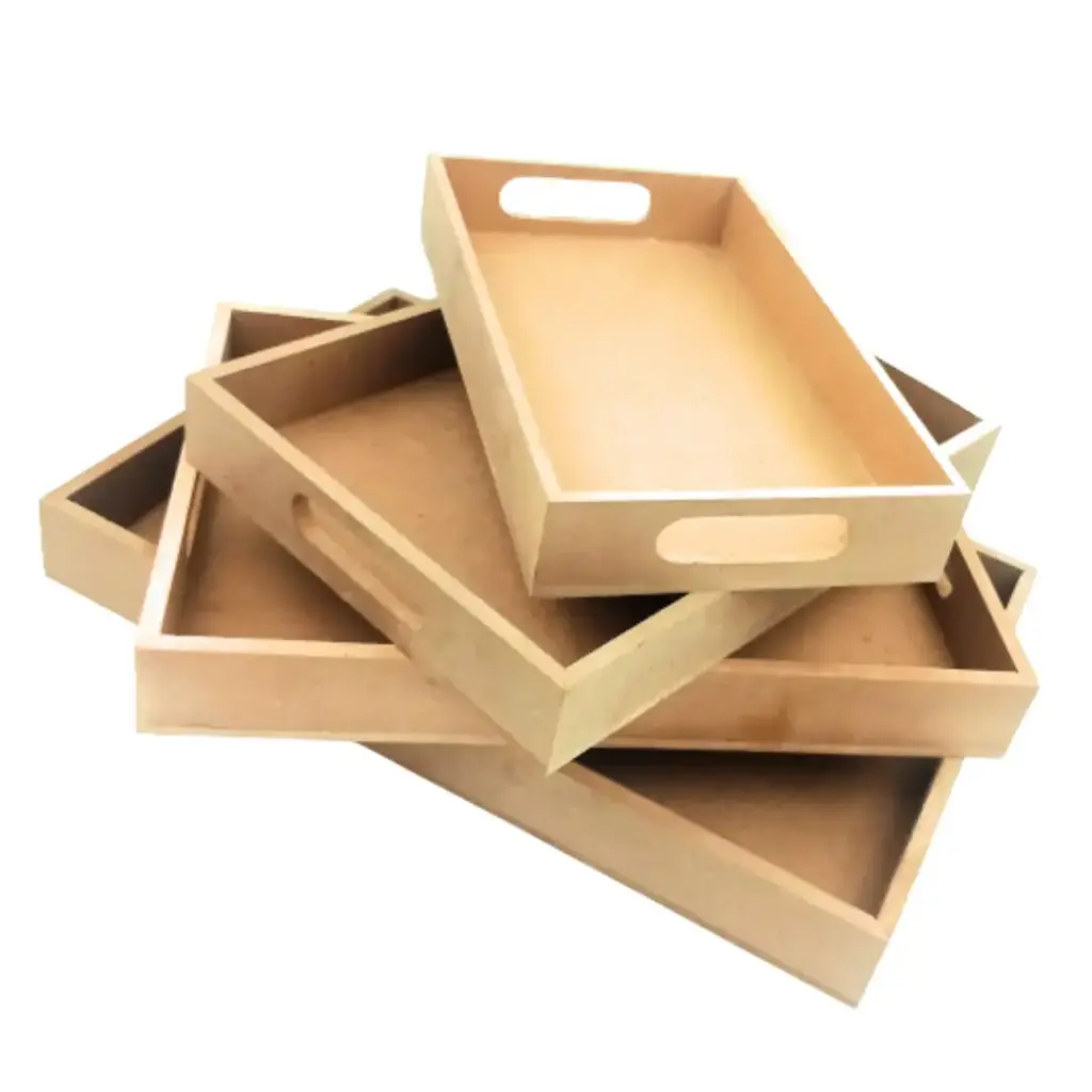 Wooden Tray Set Of 4